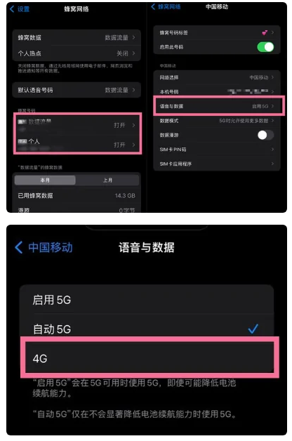 琅琊苹果手机维修分享iPhone14如何切换4G/5G? iPhone14 5G网络切换方法 