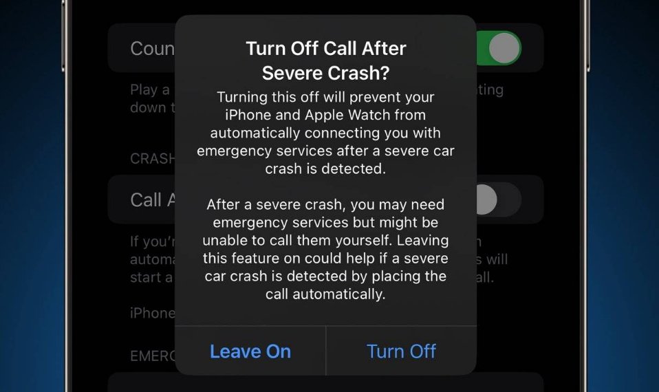 琅琊苹果14维修分享 iPhone 14 和 Apple Watch 上关闭崩溃检测 