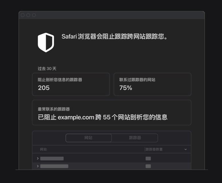 琅琊苹果手机维修分享如何在 Safari 浏览器中查看和打开隐私报告 