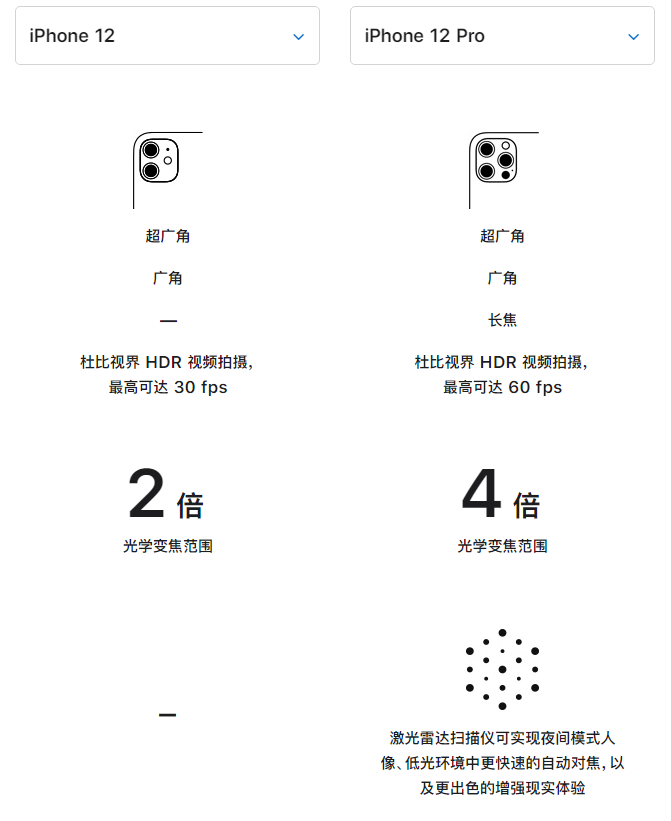 琅琊苹果手机维修分享苹果 iPhone 12 与 iPhone 12 Pro 选哪款 